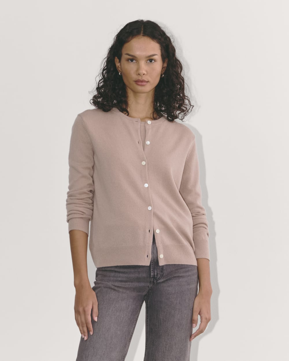 The Classic Cardigan in Cashmere | Dusty Rose