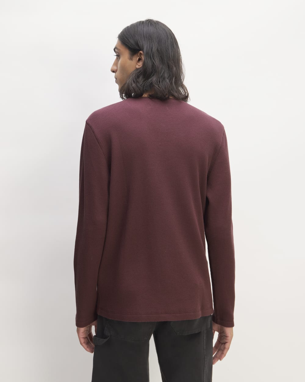 The Waffle Long-Sleeve Henley | Burgundy