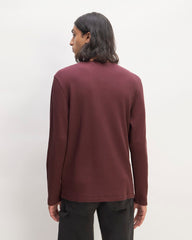 The Waffle Long-Sleeve Henley | Burgundy