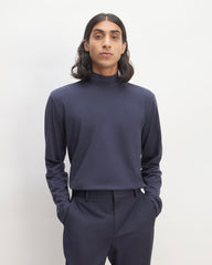 The Organic Cotton Long-Sleeve Turtleneck | Deep Navy