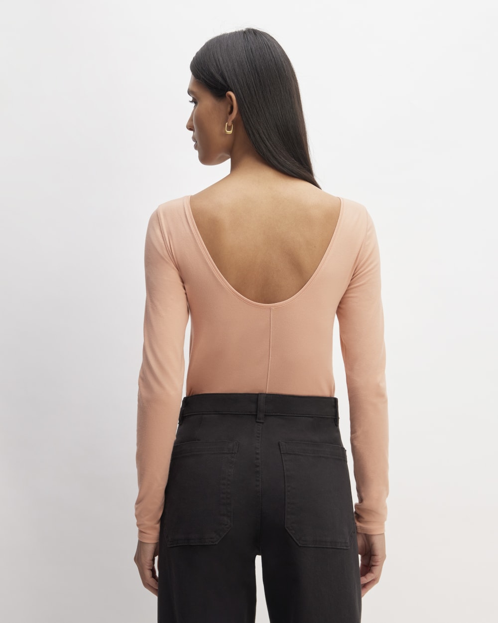 The Supima® Form Scoop-Back Tee | Blush Pink