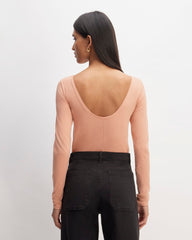 The Supima® Form Scoop-Back Tee | Blush Pink