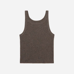 The Pima Micro-Rib Short Tank | Heathered Fatigue