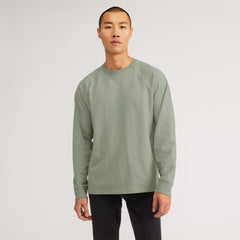 The Premium-Weight Long-Sleeve Crew | Uniform | Seagrass