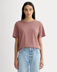 The Boyfriend Tee in Essential Cotton | Brown Garment Dye