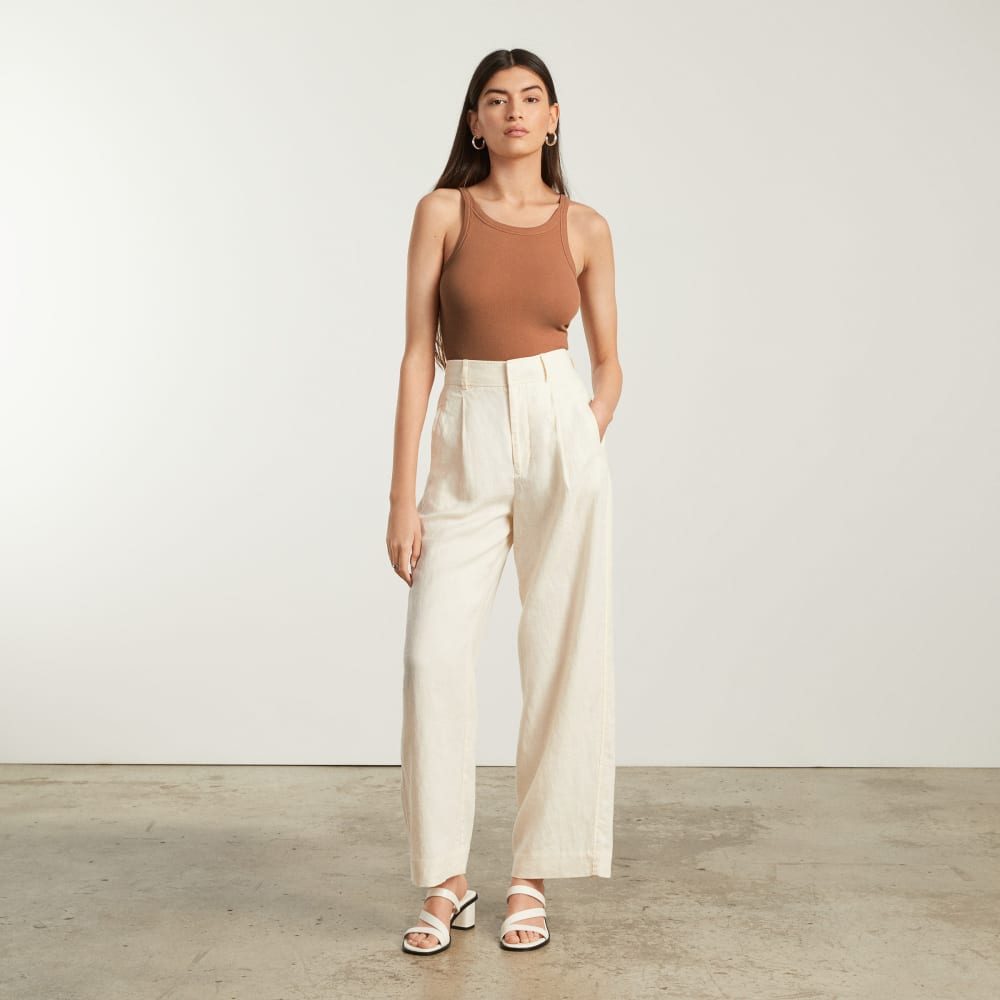 The Pima Micro-Rib Short Tank | Tawny Brown