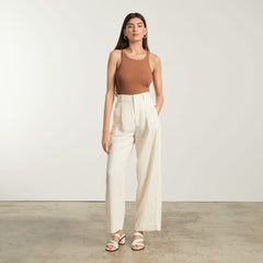 The Pima Micro-Rib Short Tank | Tawny Brown