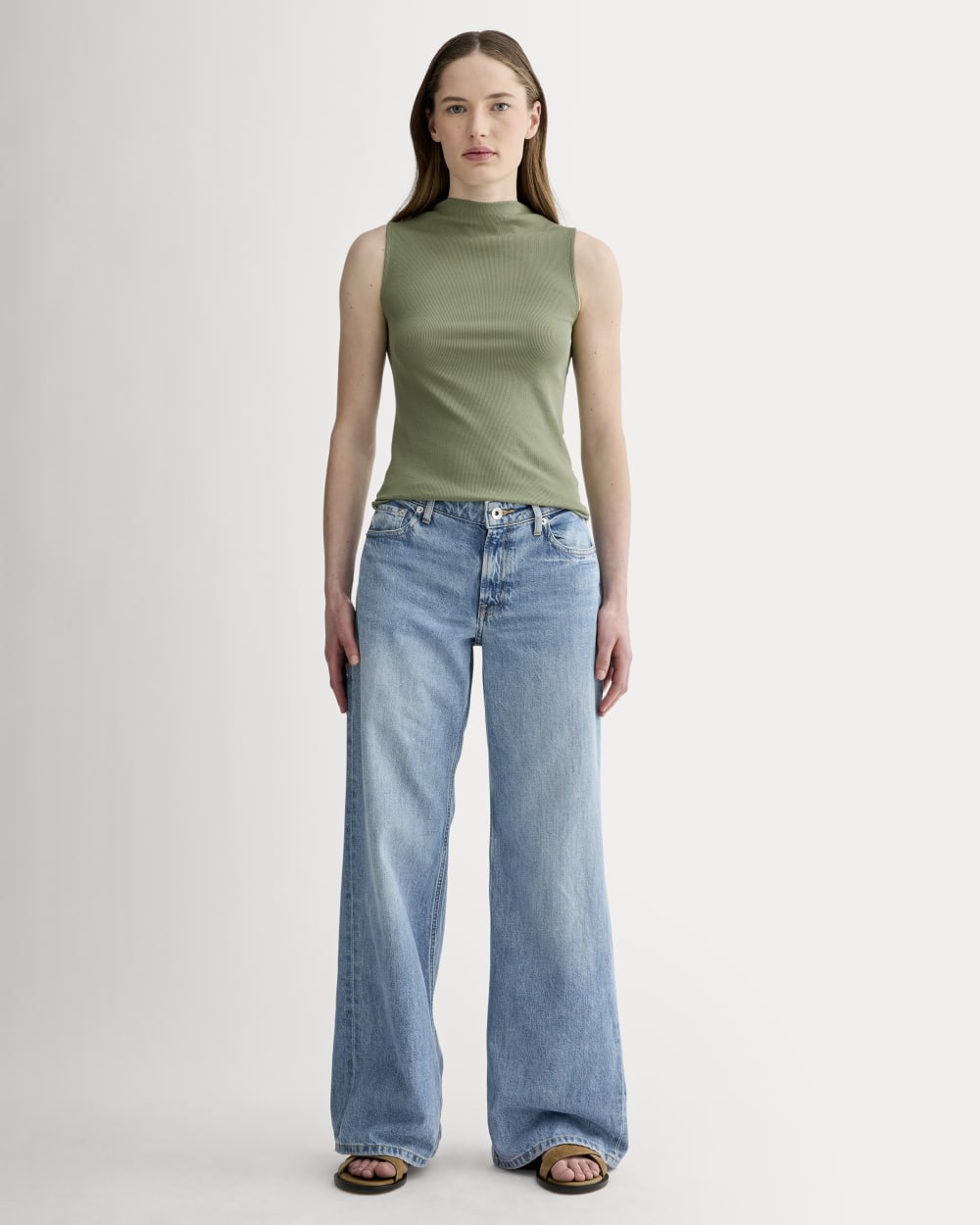 The Luxe Rib Funnel-Neck Tank | Sagebrush