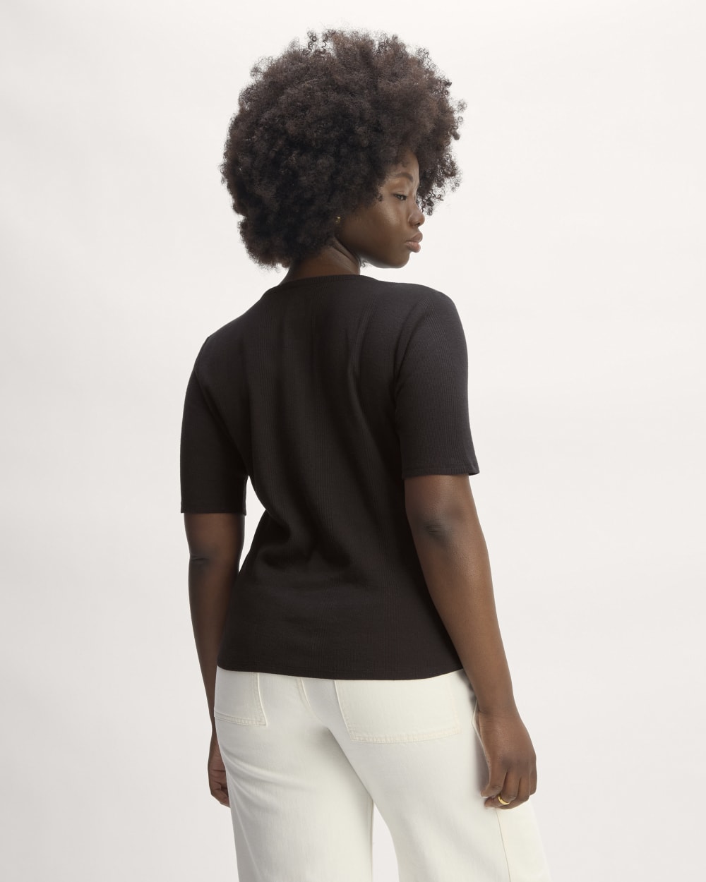 The Vintage Rib Henley | Black