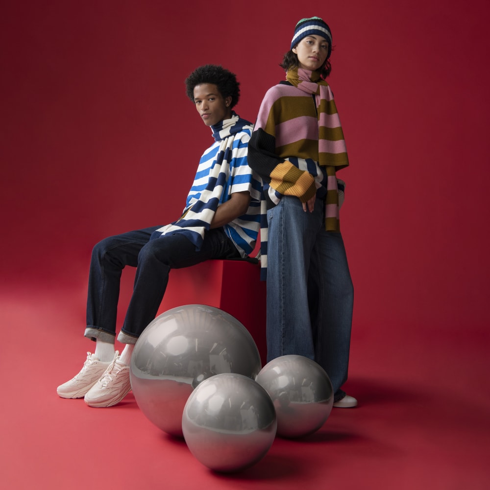 The Cashmere Scarf | Tapenade / Bubblegum