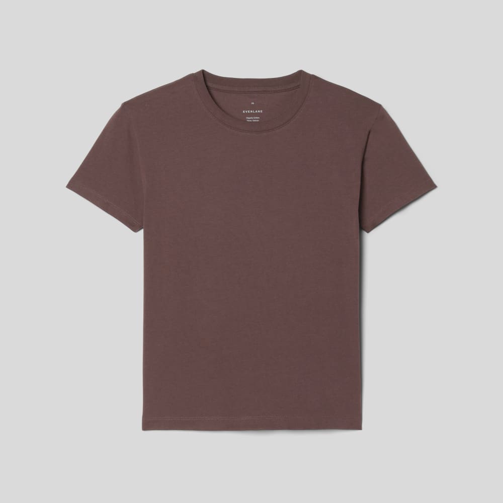 The Box-Cut Tee in Essential Cotton | Chocolate Brown | No Pocket