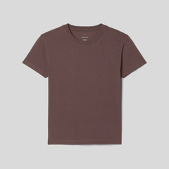 The Box-Cut Tee in Essential Cotton | Chocolate Brown | No Pocket