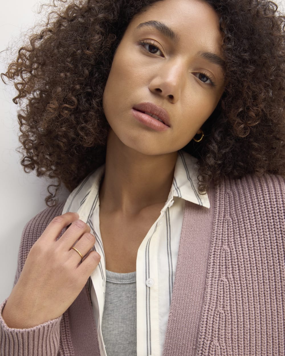 The Boxy Cardigan in Everyday Cotton | Dusty Rose