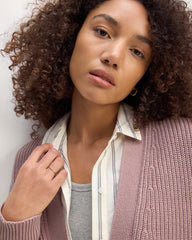 The Boxy Cardigan in Everyday Cotton | Dusty Rose