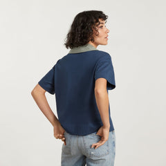 The Retro Jersey Polo | Atlantic / Smoke