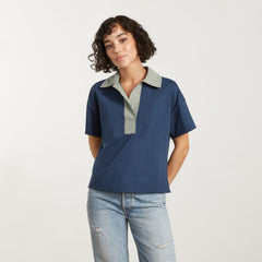 The Retro Jersey Polo | Atlantic / Smoke