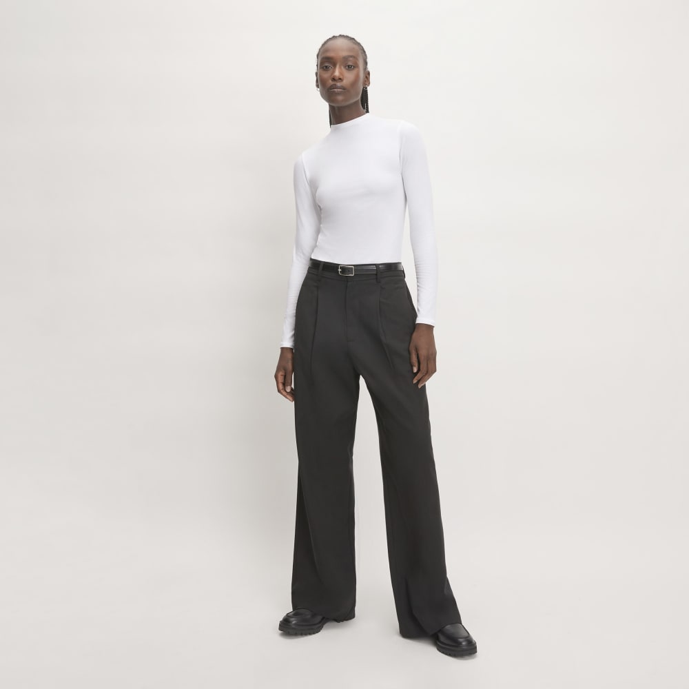 The Supima® Form Funnel Neck Tee | White