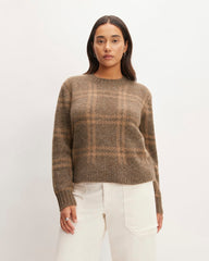 The Alpaca Cropped Crewneck Sweater | Cocoa / Tiger's Eye