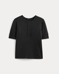 The Henley in Cotton Linen | Black