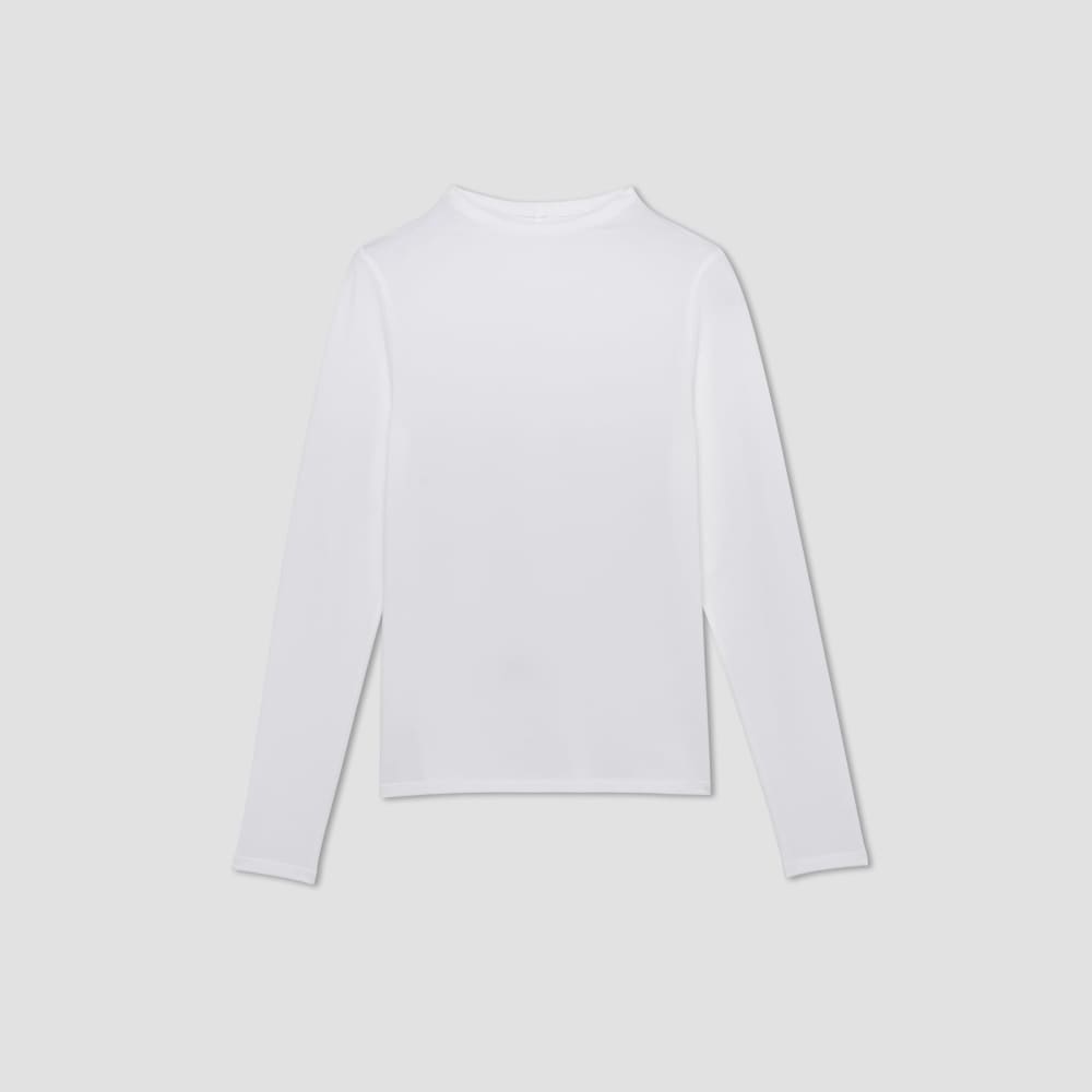 The Supima® Form Funnel Neck Tee | White