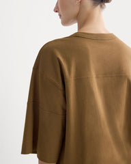 Oversized Varsity Tee in Essential Cotton | Toffee
