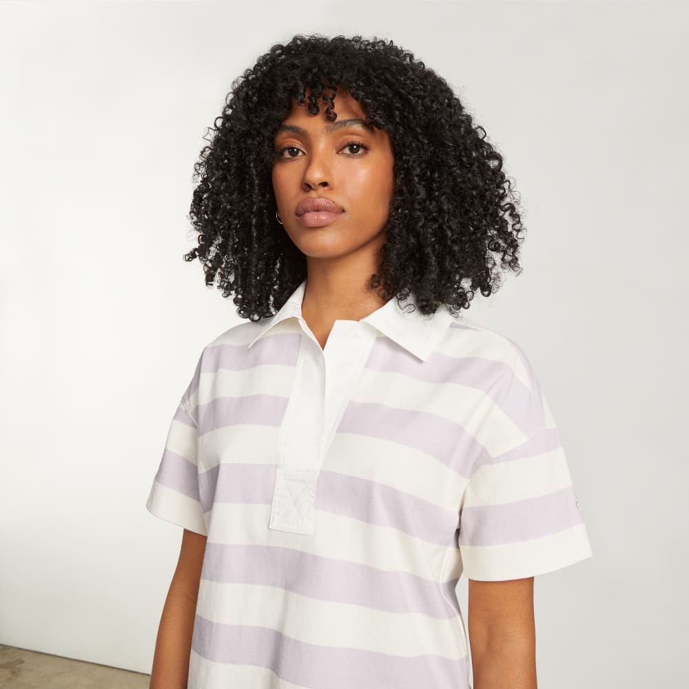 The Retro Jersey Polo | Pale Orchid / Canvas