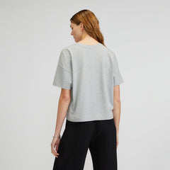 The Organic Cotton Slouchy V-Neck | Heathered Grey
