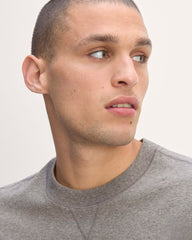 The Premium-Weight Relaxed Crew | Heathered Mid-Grey