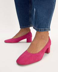 The Day Heel | Red Currant Suede
