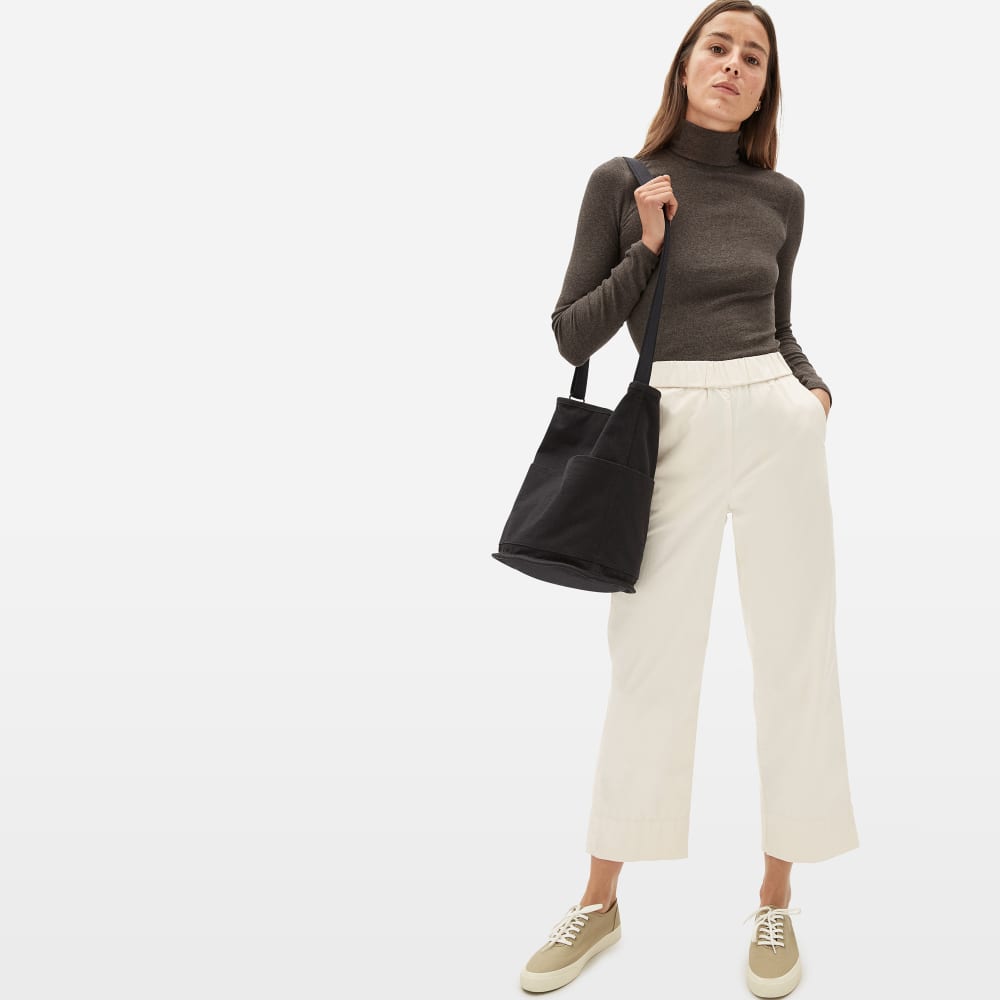 The Luxe Micro-Rib Turtleneck | Heathered Fatigue