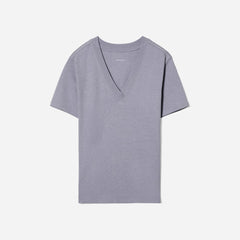 The Vintage V-Neck Hemp Tee | Lilac Grey