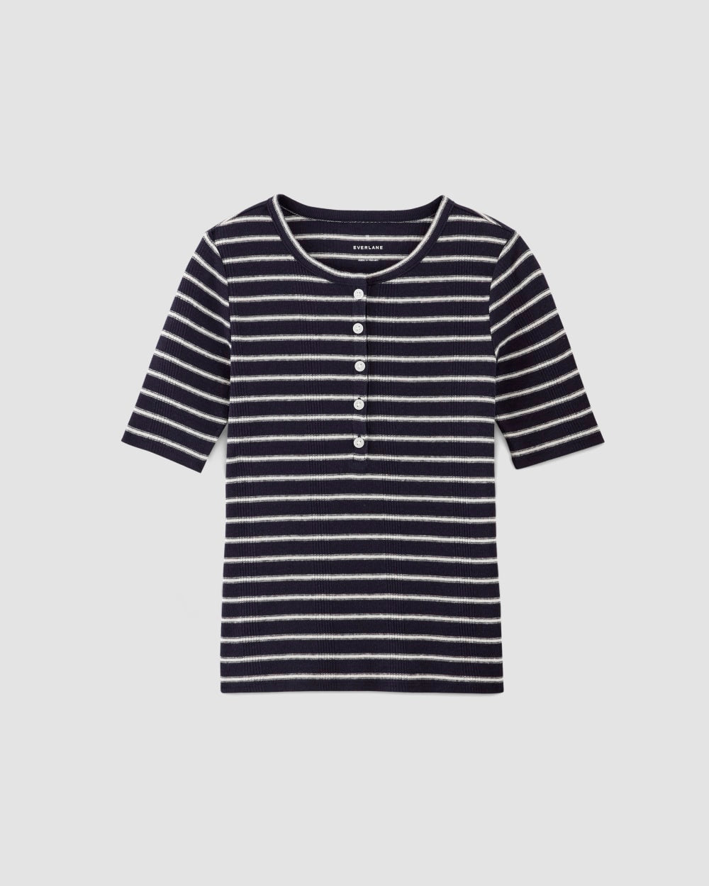 The Vintage Rib Henley | Navy / Bone