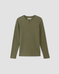 The Waffle Long-Sleeve Henley | Kalamata