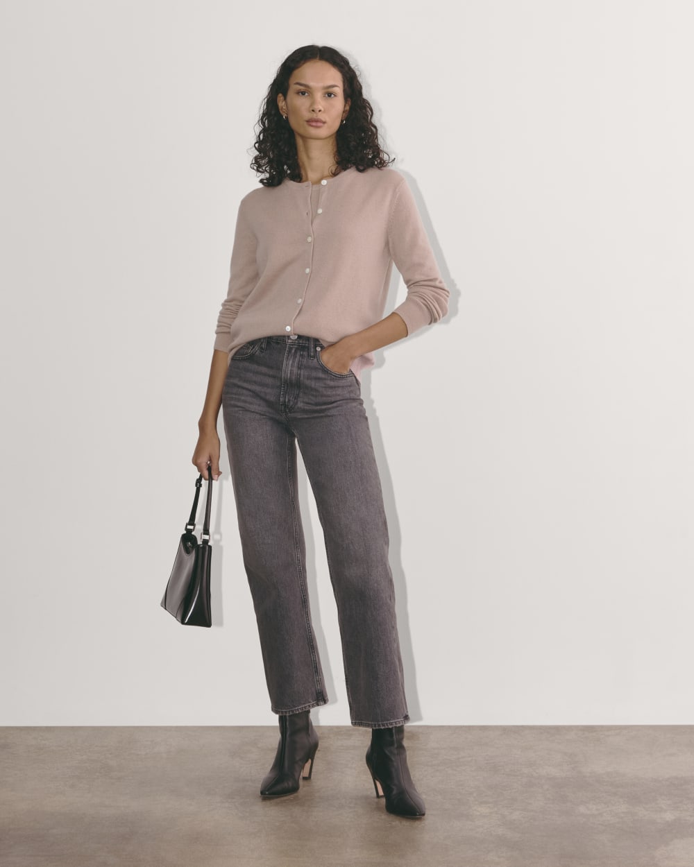 The Classic Cardigan in Cashmere | Dusty Rose