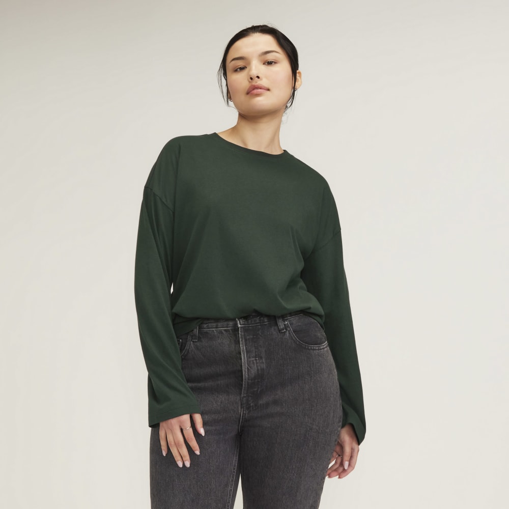 The Organic Cotton Relaxed Long Sleeve Tee | Scarab
