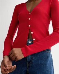 The Cardigan in Ultrasoft Merino | Classic Red