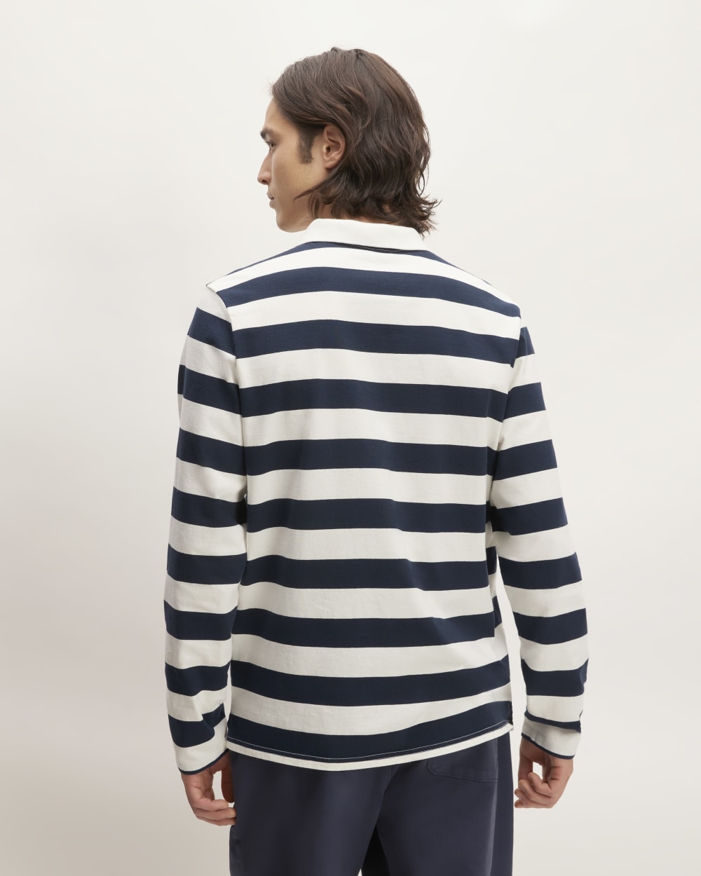 The Premium-Weight Rugby Shirt |  Navy / Bone