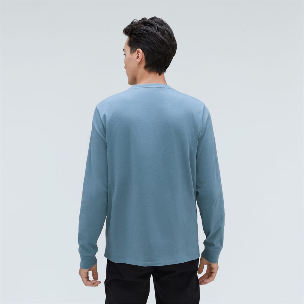 The Organic Cotton Long-Sleeve Pocket Tee | Greyish Blue