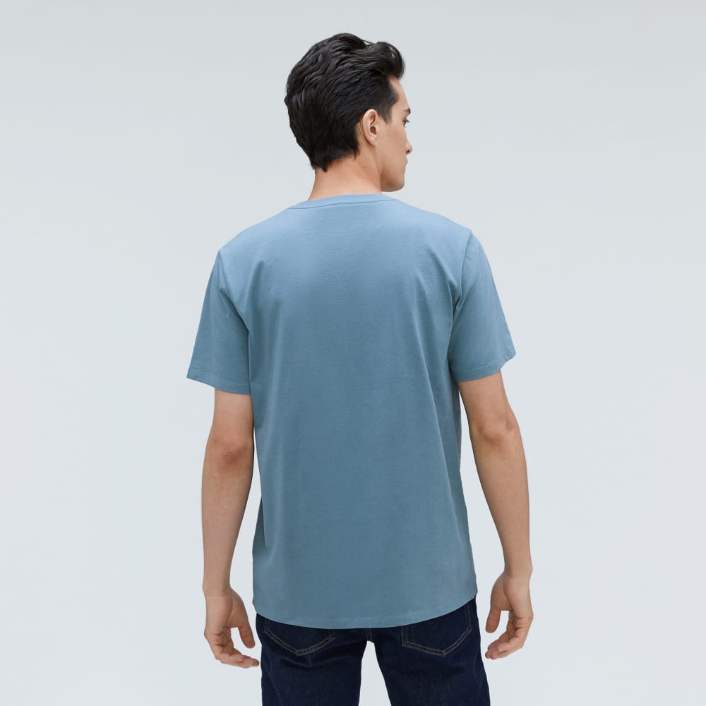 The Organic Cotton V-Neck Tee | Greyish Blue