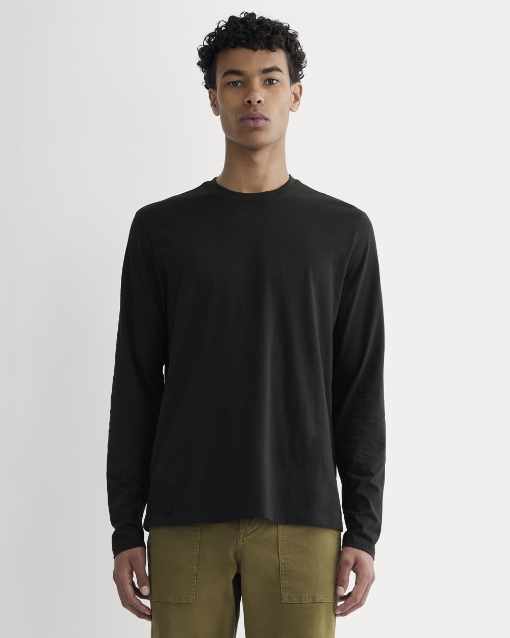 The Essential Organic Long-Sleeve Tee | Black