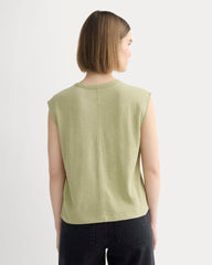 The Muscle Tee in Cotton Linen | Eucalyptus