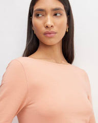 The Supima® Form Scoop-Back Tee | Blush Pink