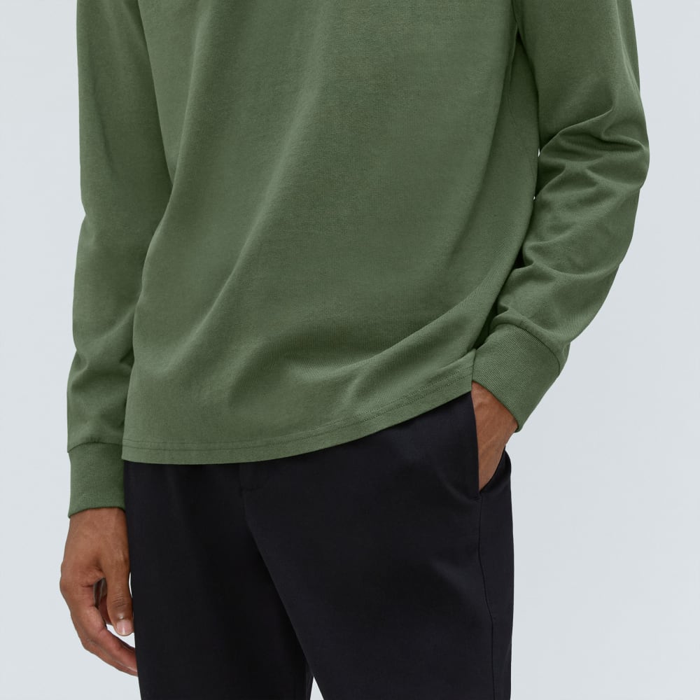 The Premium-Weight Long-Sleeve Crew | Uniform | Forest Green