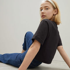 The Organic Cotton Cropped Tee | Black