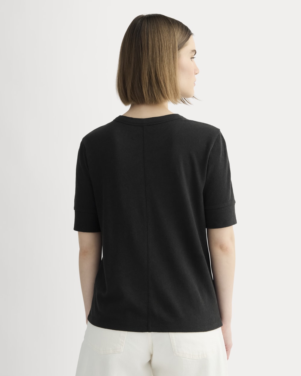 The Henley in Cotton Linen | Black