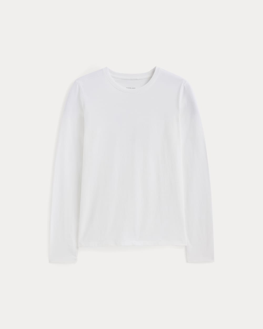 The Slim Long-Sleeve Crew in Essential Cotton | White