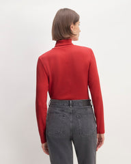 The Luxe Rib Turtleneck | Haute Red