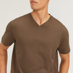 The Essential Organic V-Neck Tee | Cocoa