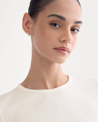 Lounge Rib Cropped Shirt | Bone