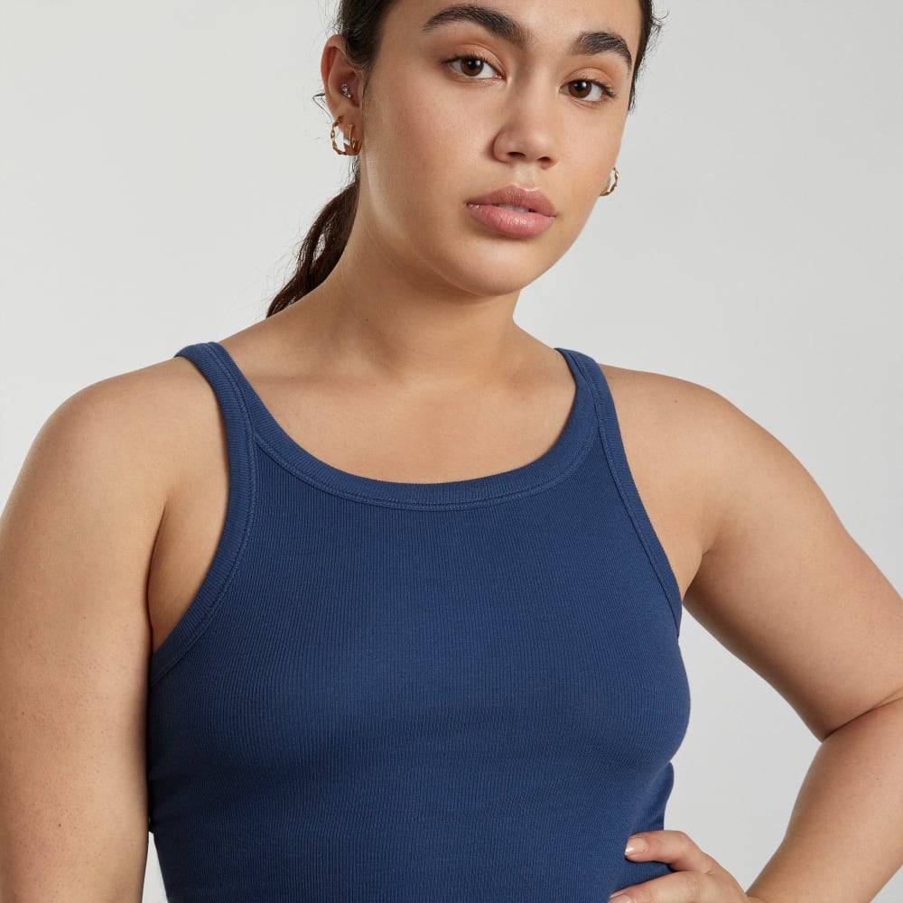 The Pima Micro-Rib Short Tank | Dark Royal